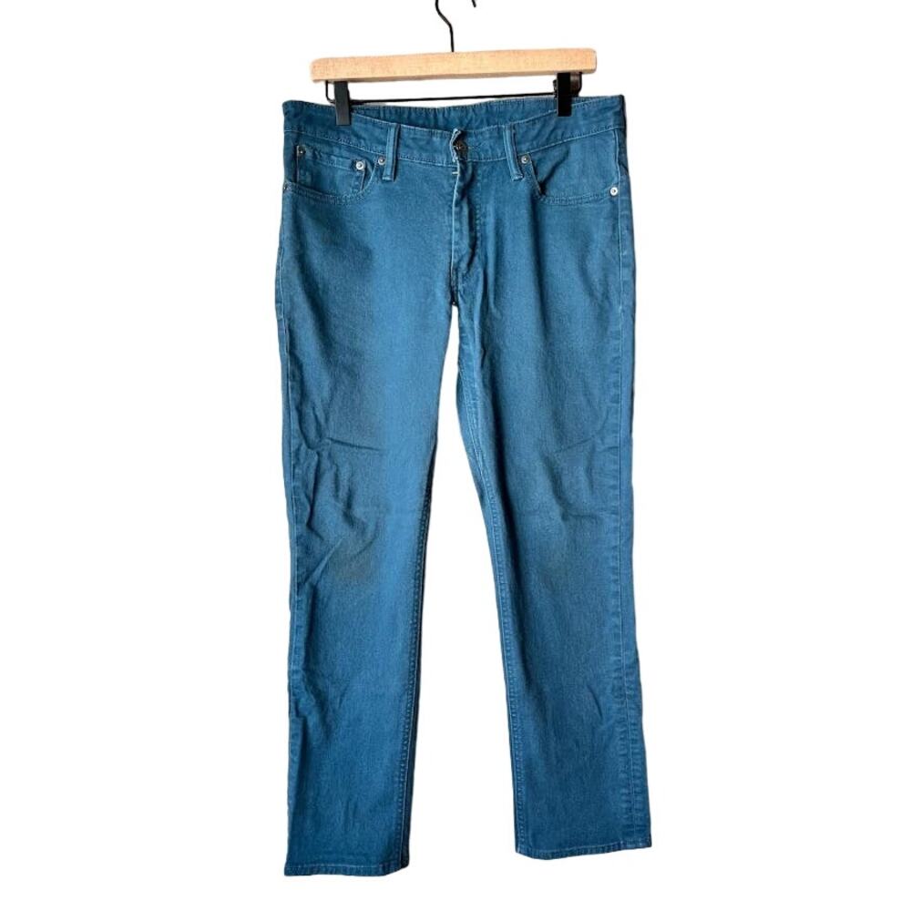 Turquoise‎ Levi 511 Straight Leg Jeans Size 33/30 Measures 36/28